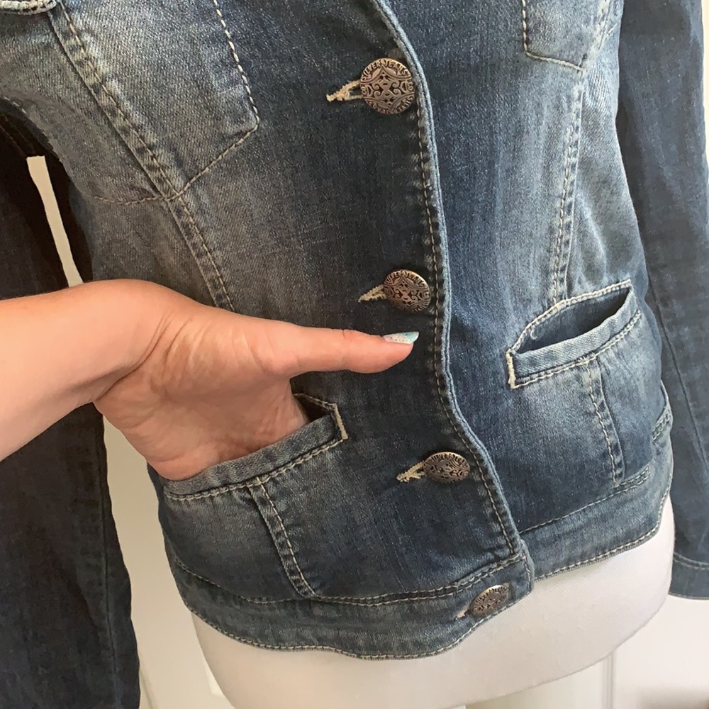 Silver Jean Jacket - Picture 3 of 6